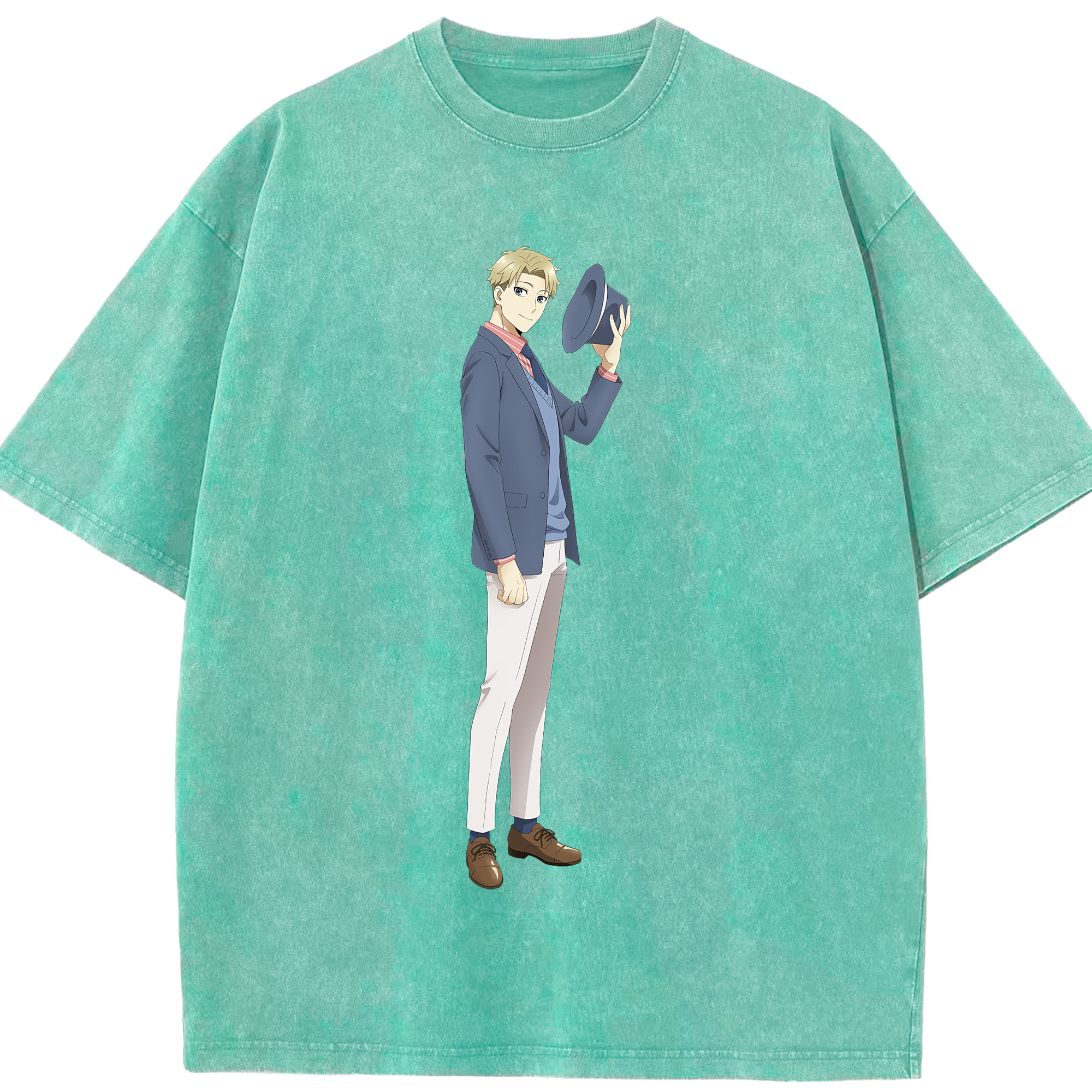 （画像用） SPY×FAMILY间谍家家酒 綿100% ヴィンテージ風 半袖Tシャツ（フロントプリント）